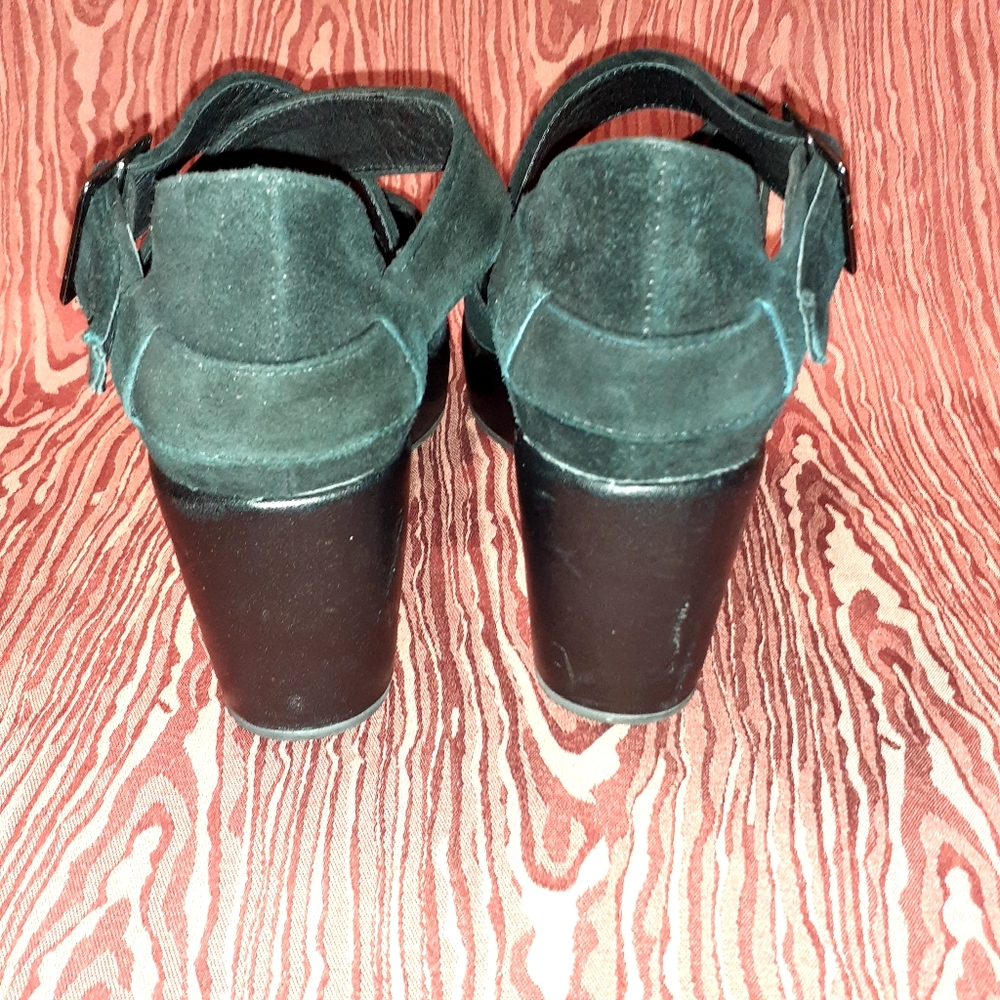 CORDANI CALZATURE DALLACE  Suede Button Wrapped Strap Heel Pump Size 37 Black - Picture 11 of 14